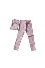 Pantolon Kız Paça Top Püskül 10 Yaş - PEMBE