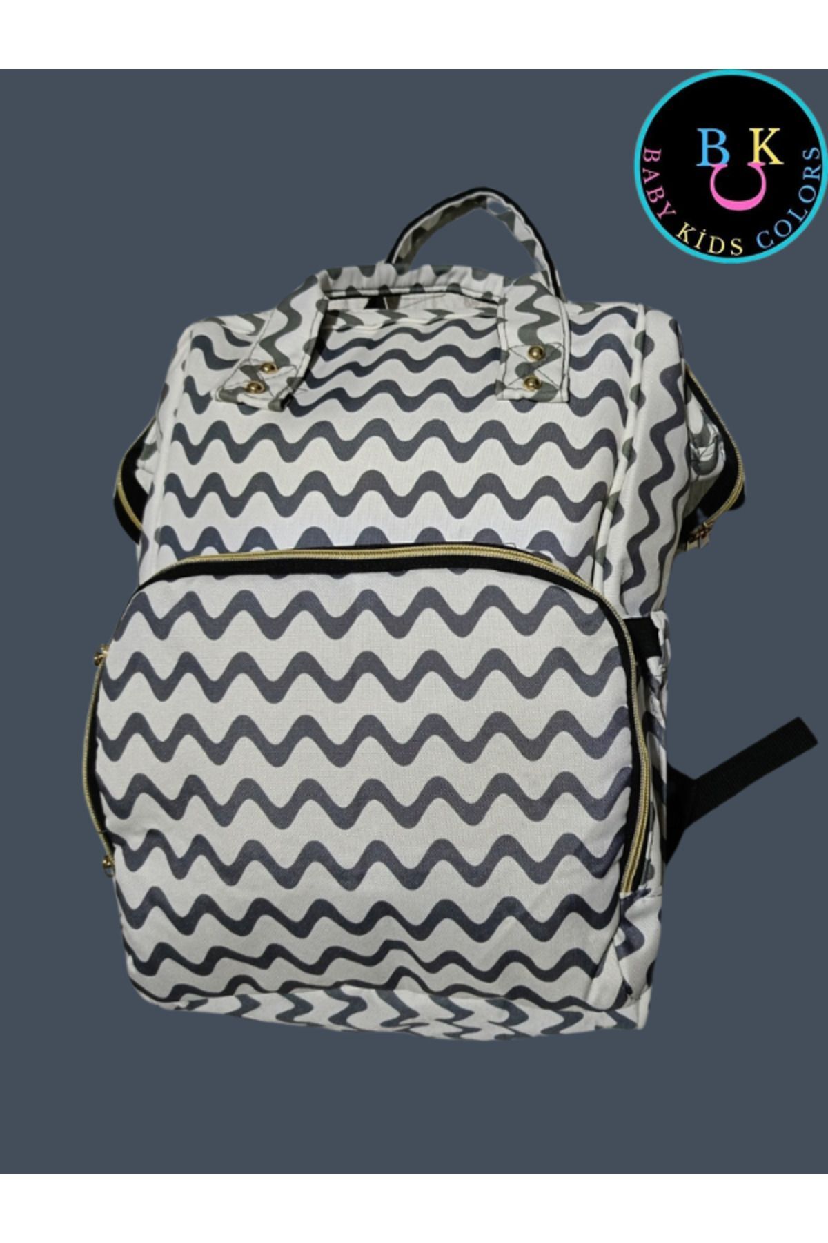 1. Kalite Anne Bebek Bakım Sırt Çantası Termal Biberonluk Ve Bebek Arabası Askı Aparatı Hediye BEYAZ