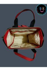 1. Kalite Anne Bebek Bakım Sırt Çantası Termal Biberonluk Ve Bebek Arabası Askı Aparatı Hediye KIRMIZI