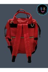 1. Kalite Anne Bebek Bakım Sırt Çantası Termal Biberonluk Ve Bebek Arabası Askı Aparatı Hediye KIRMIZI