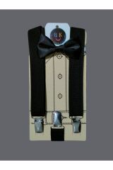 Unisex Askı Papyon Takım SİYAH