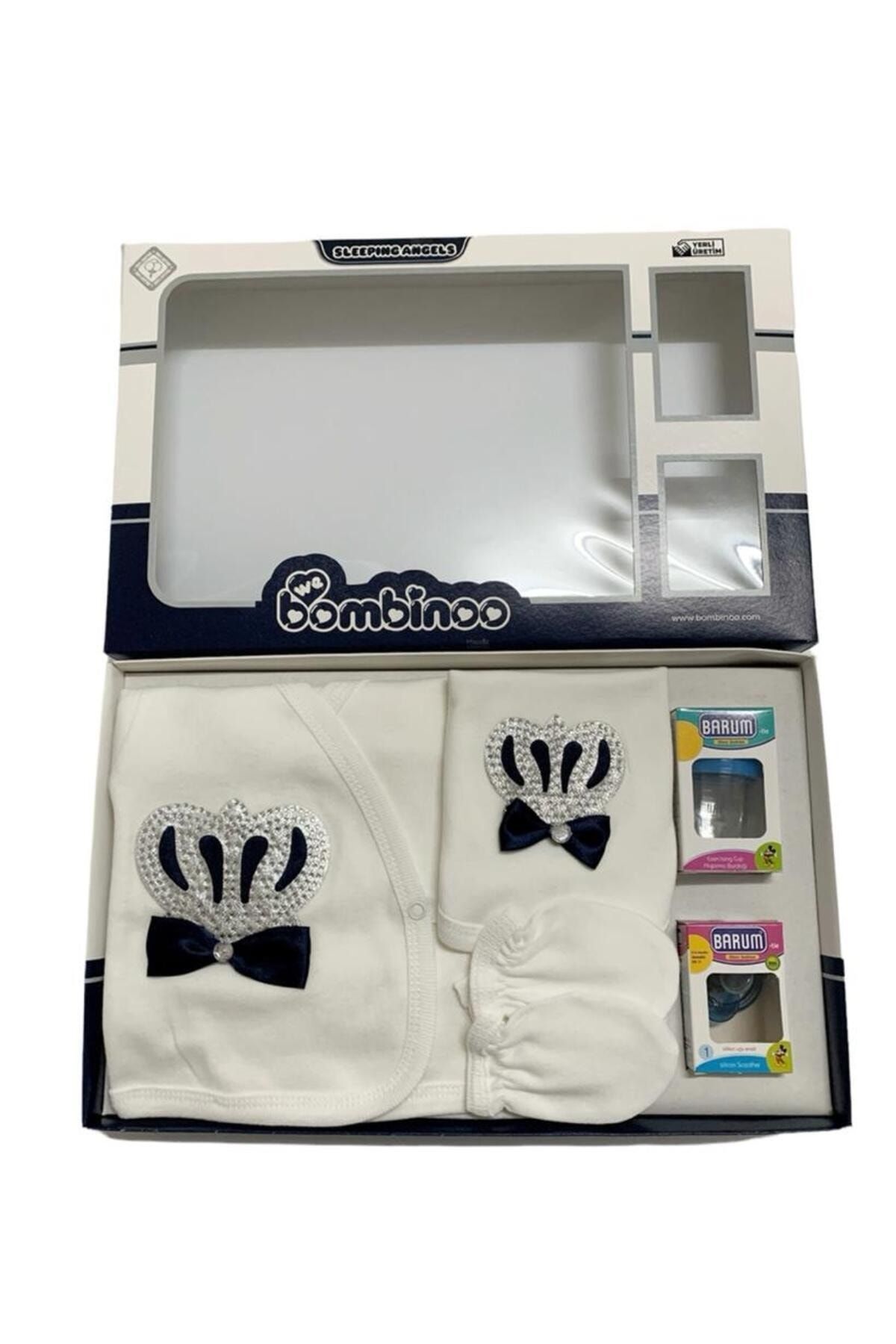 Taşlı Nakışlı Erkek 7'li Hastahane Çıkışı Yeni Doğan - LACİVERT