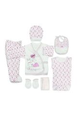 Yenidoğan Bebek 7'Li Hastahane Çıkış Seti Yeni Doğan - PEMBE