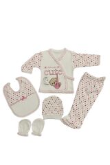 Yeni Doğan Cute Hastahane Çıkışı 5li Zıbın Seti Yeni Doğan - PEMBE