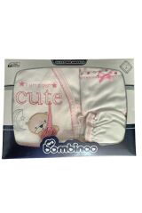 Yeni Doğan Cute Hastahane Çıkışı 5li Zıbın Seti Yeni Doğan - PEMBE