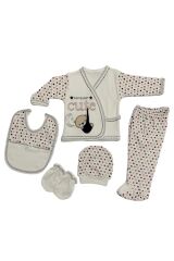 Yeni Doğan Cute Hastahane Çıkışı 5li Zıbın Seti Yeni Doğan - LACİVERT