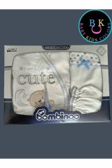 Yeni Doğan Cute Hastahane Çıkışı 5li Zıbın Seti Yeni Doğan - MAVİ