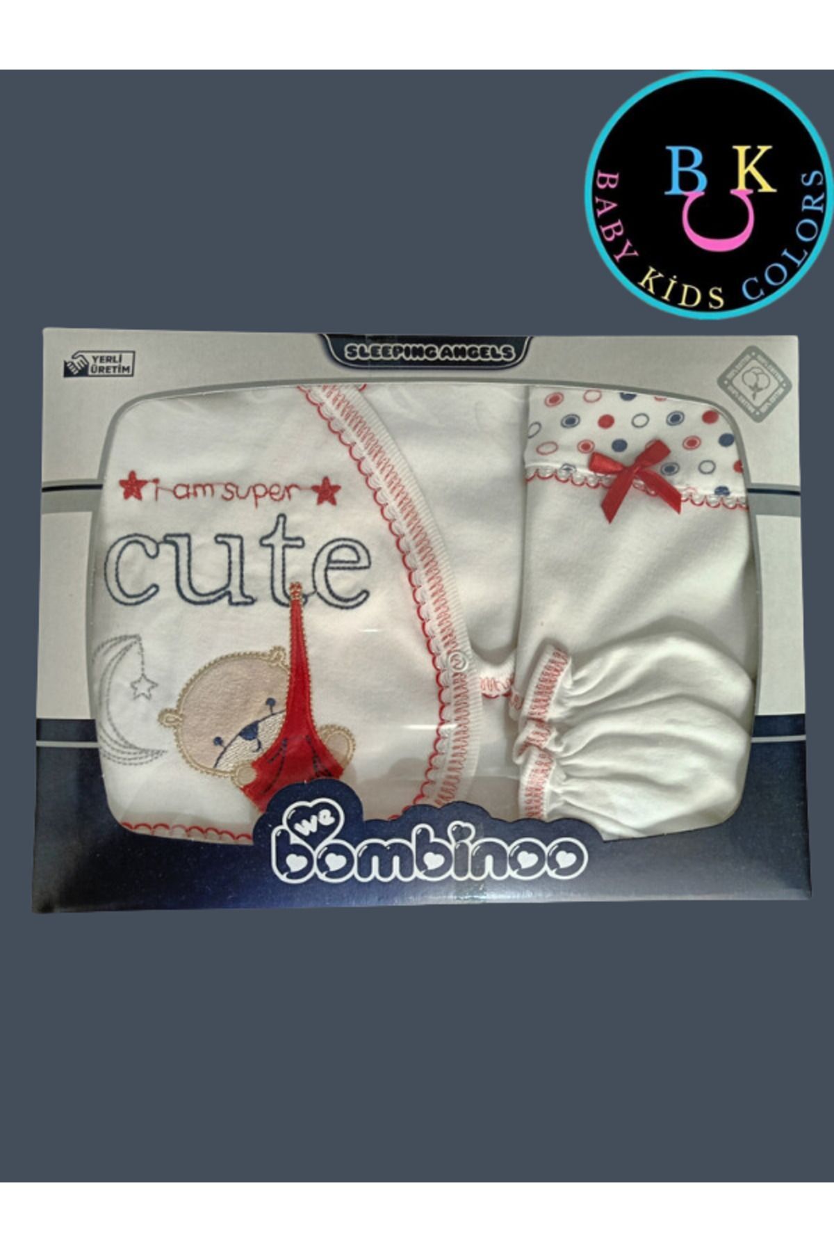 Yeni Doğan Cute Hastahane Çıkışı 5li Zıbın Seti Yeni Doğan - KIRMIZI