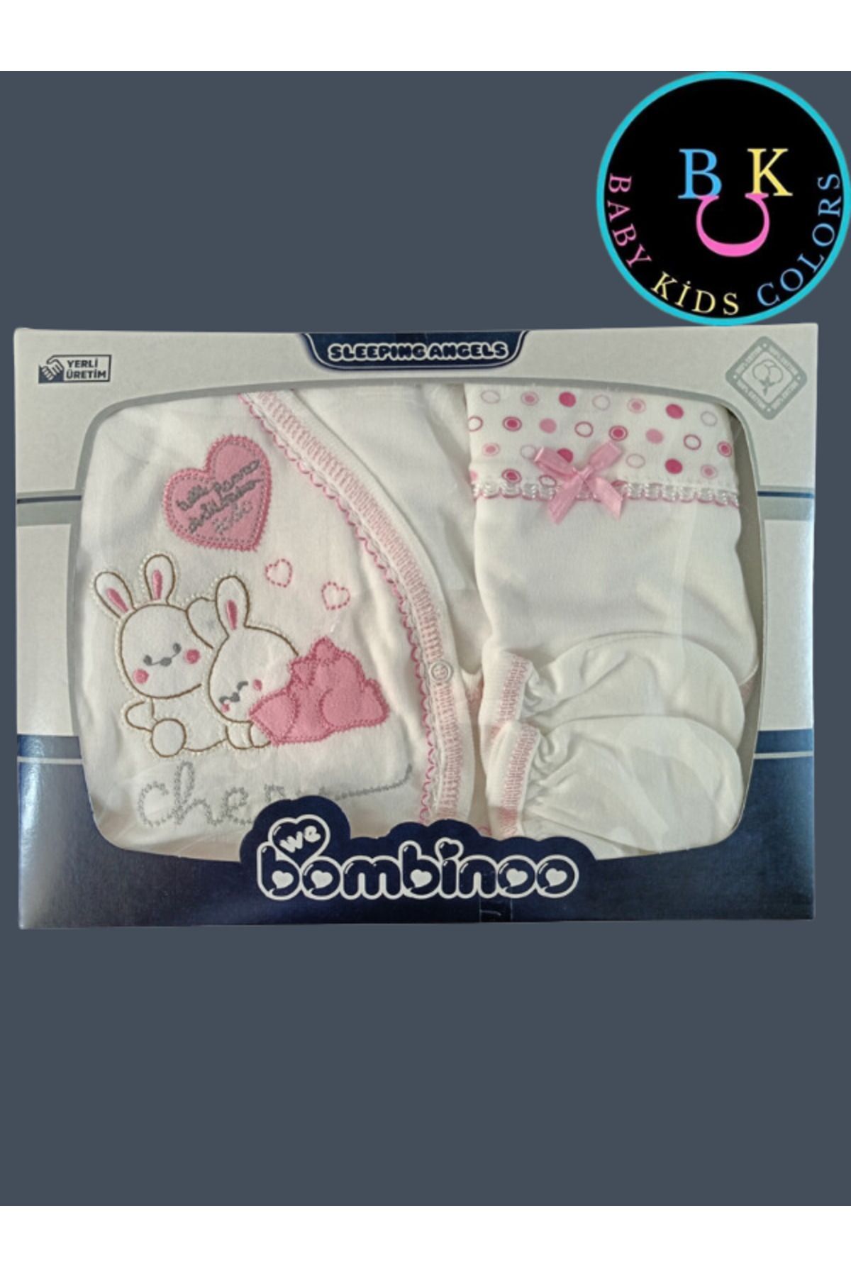 Yenidoğan Bebek 5'li Hastahane Çıkış Seti Kutulu Yeni Doğan - PEMBE