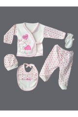 Yenidoğan Bebek 5'li Hastahane Çıkış Seti Kutulu Yeni Doğan - PEMBE