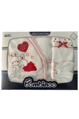 Yenidoğan Bebek 5'li Hastahane Çıkış Seti Kutulu Yeni Doğan - KIRMIZI