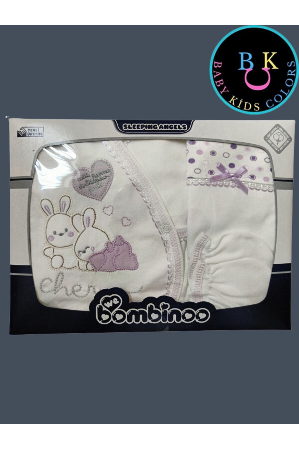 Yenidoğan Bebek 5'li Hastahane Çıkış Seti Kutulu Yeni Doğan - LİLA