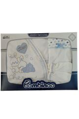 Yenidoğan Bebek 5'li Hastahane Çıkış Seti Kutulu Yeni Doğan - MAVİ