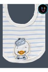 Ördek Nakışlı (KUTULU)  %100 Pamuklu Yeni doğan 5'li Hastane Çıkışı Yeni Doğan - MAVİ