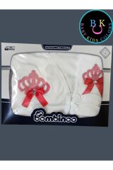 Taşlı nakışlı kız 5'li hastahane çıkışı yenidoğan zıbın seti Yeni Doğan - NAR SOMON