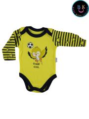 Taraftar Uzun Kollu Badi ,Zarf yaka body 9-AY - Sarı-Lacivert