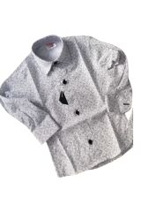 Uzun Kollu Desenli Gömlek 5 Yaş - LACİVERT