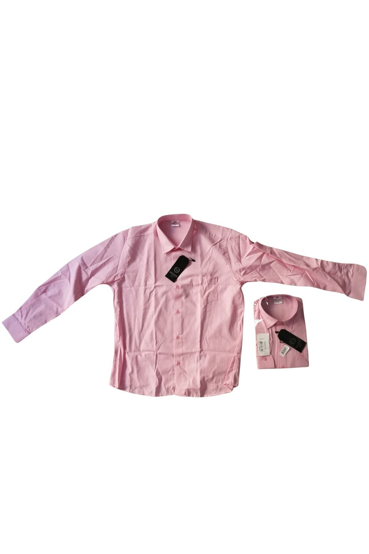 Terry Uzun Kollu Gömlek Erkek 12 Yaş - PEMBE