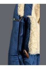 Unisex Bebek Welsoft Kadife Lacivert Portbebe Kundak 85x40 cm Lacivert