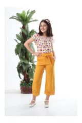 Double Face Kumaş Baskılı Üçlü Takım 3-4 Yaş - HARDAL