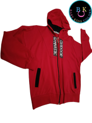 Kapüşonlu Fermuar Kapamalı Baskılı Çocuk Hırkası 10 Yaş - KIRMIZI