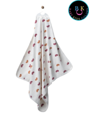 Baskılı bebek battaniyesi 80*90 Çift kat Kahverengi