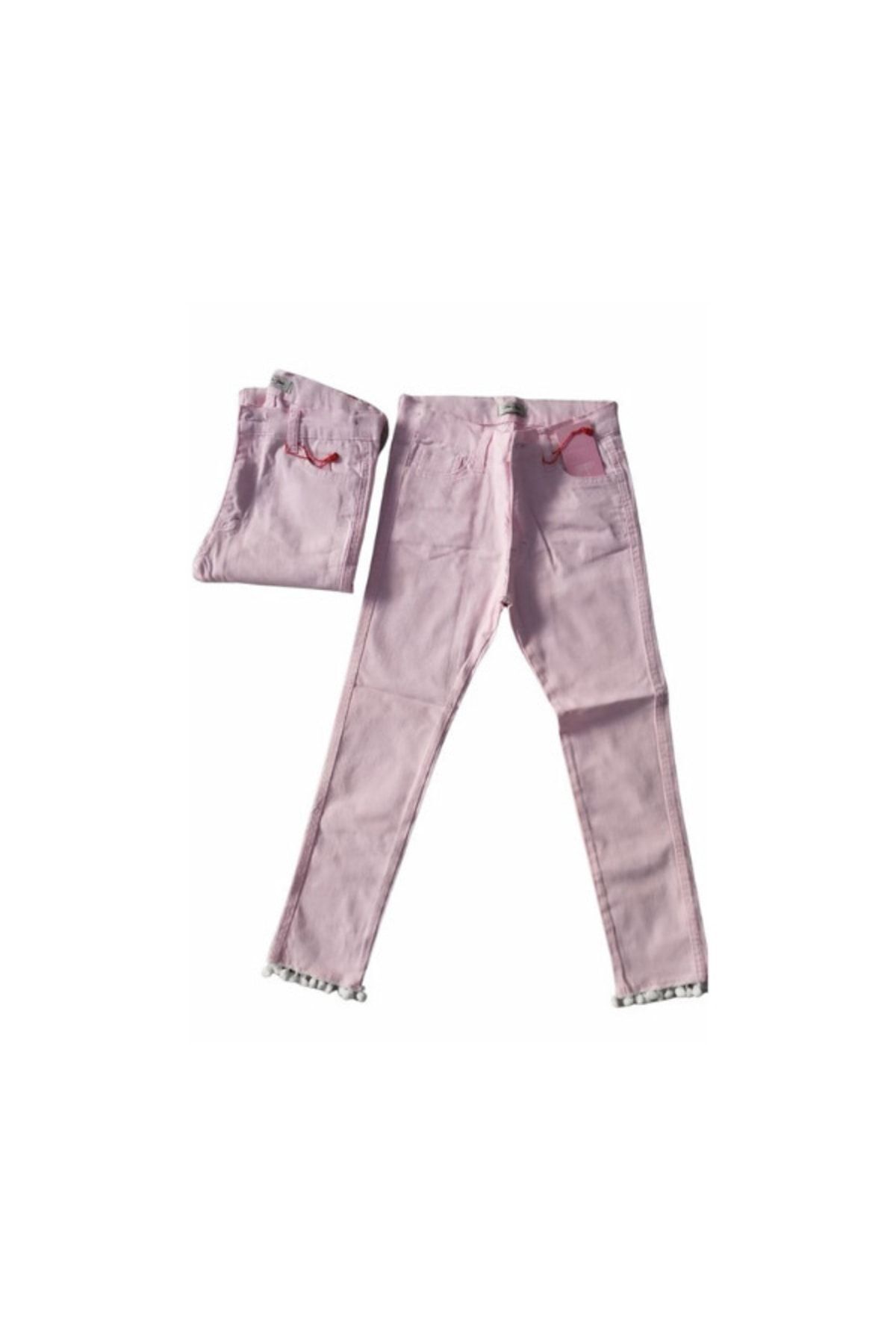 Pantolon Kız Paça Top Püskül 13 Yaş - PEMBE
